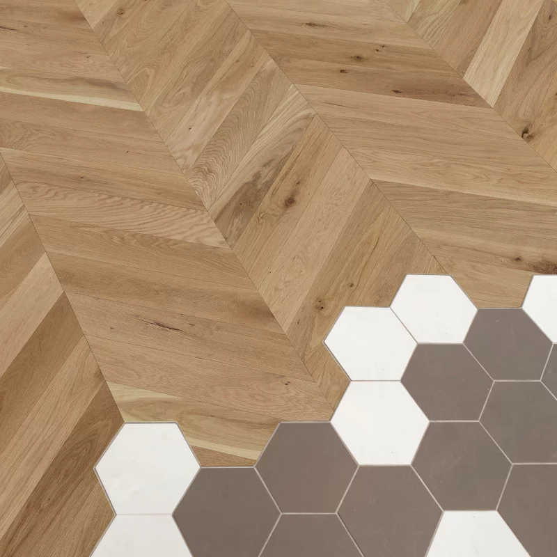 wooden floor with patterns and multiple colors