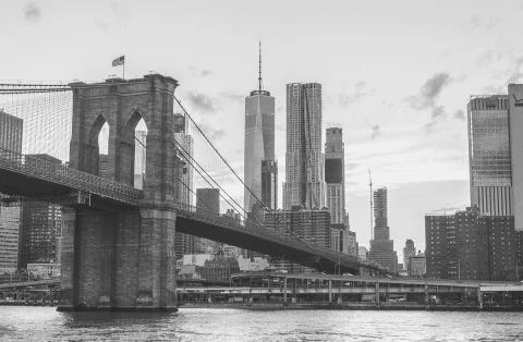 Brooklyn Bridge black and white